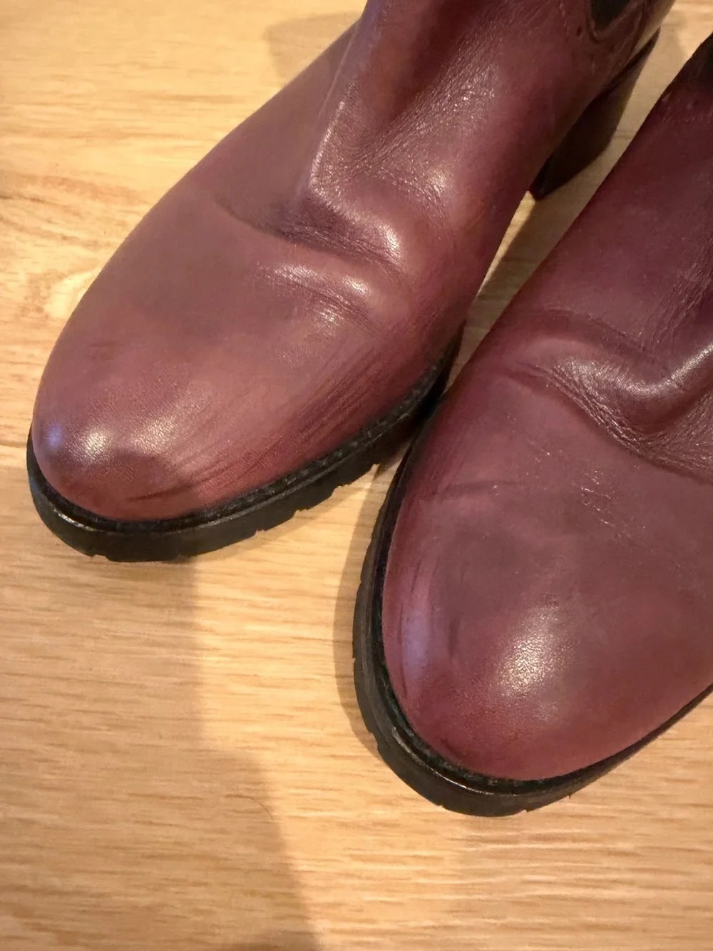 Barbara Barbieri Oakbark Red Leather Pull On Chelsea Ankle Boots